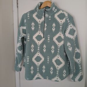 COMO BLU GREEN TEDDY JACKET SIZE MEDIUM